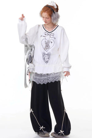 Vintage V-Neck Sweatshirt