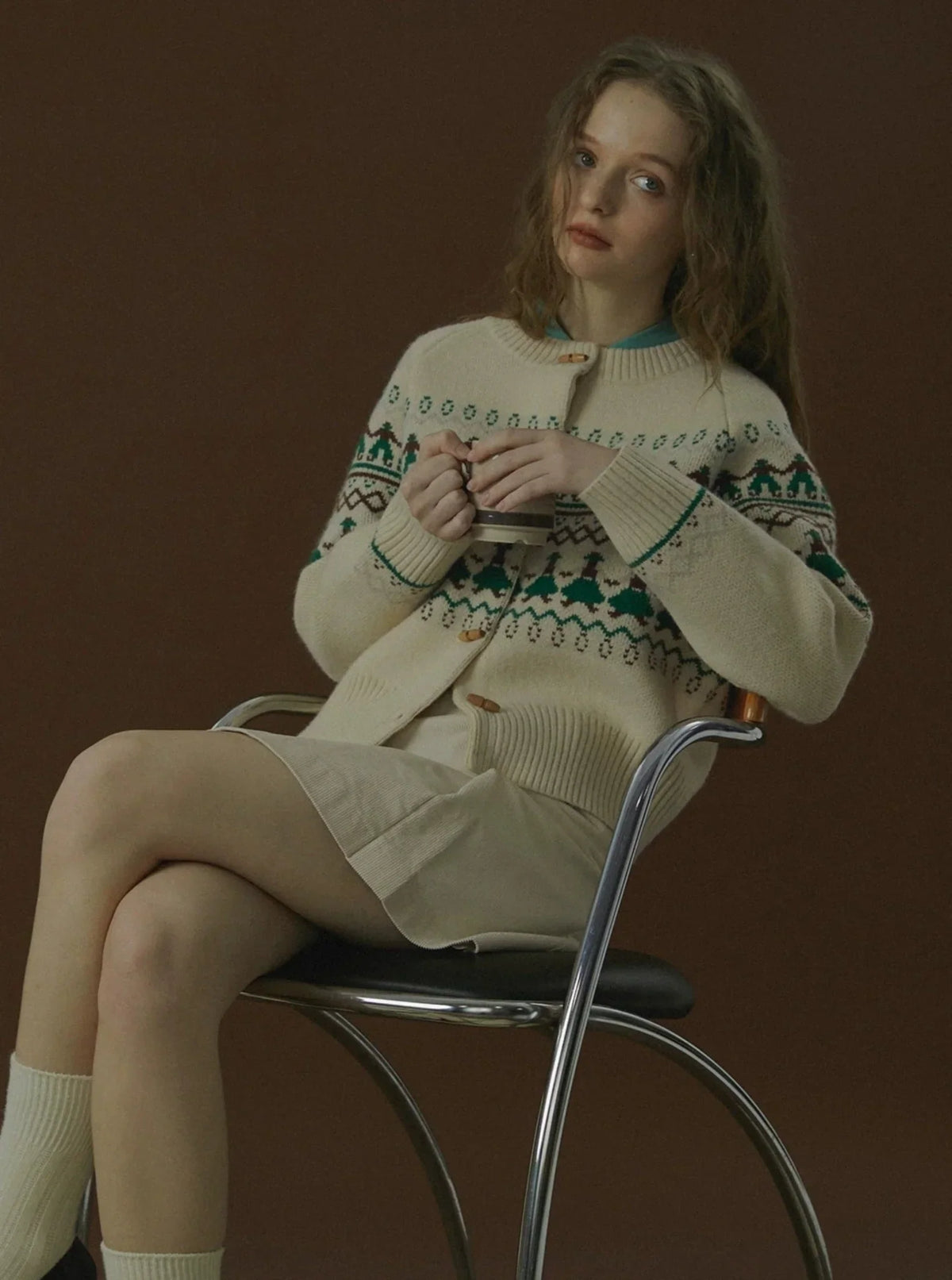 VINTAGE VILLAIN KNIT SWEATER JACKET