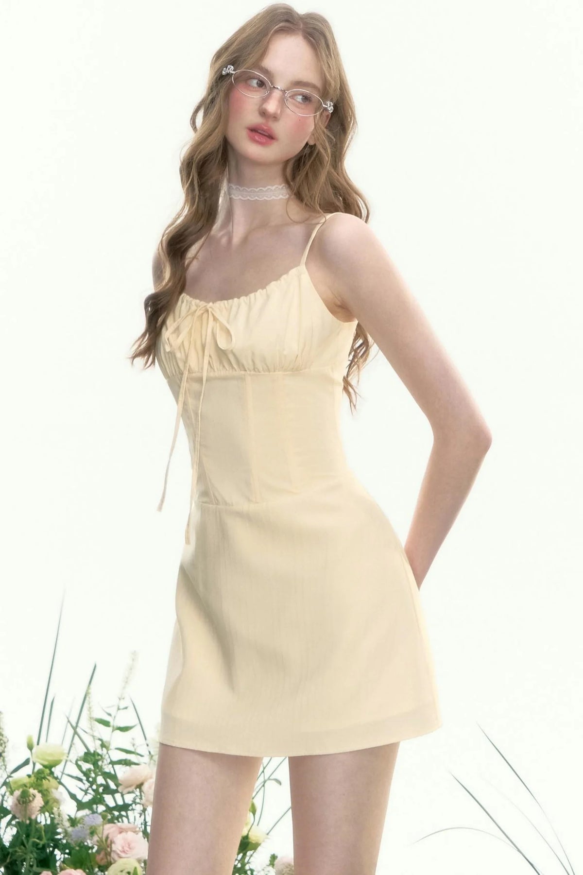 Vintage Waist Ribbon Dress