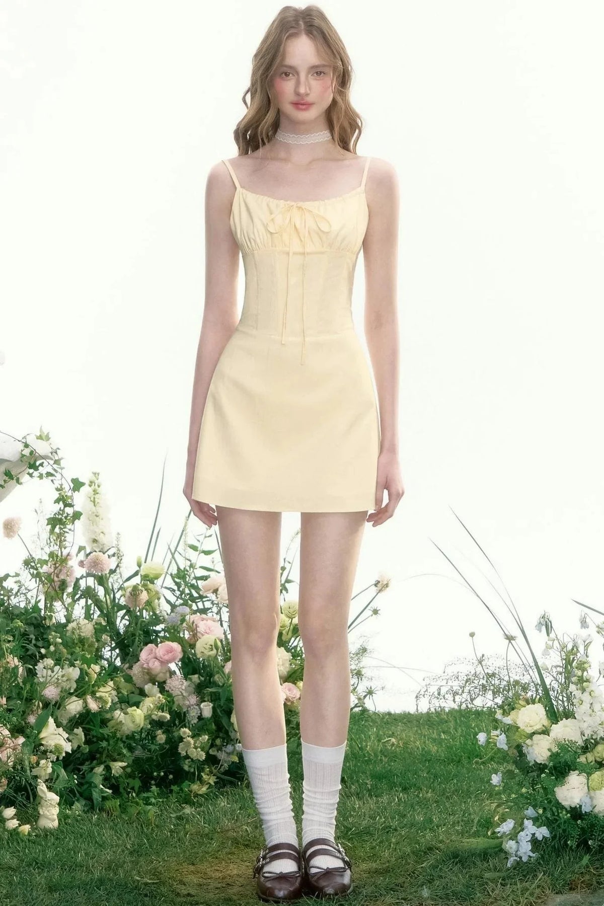 Vintage Waist Ribbon Dress