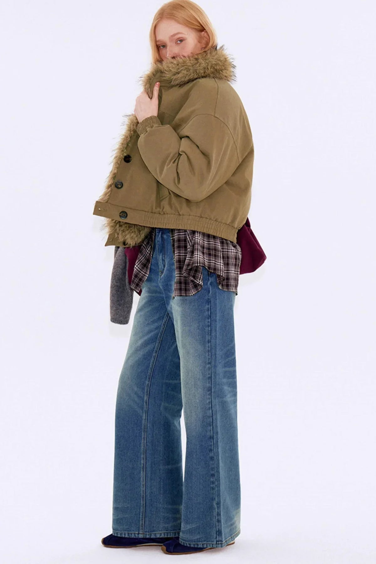 Vintage Washed Denim Jeans