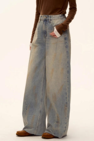 Vintage Washed Denim Pants