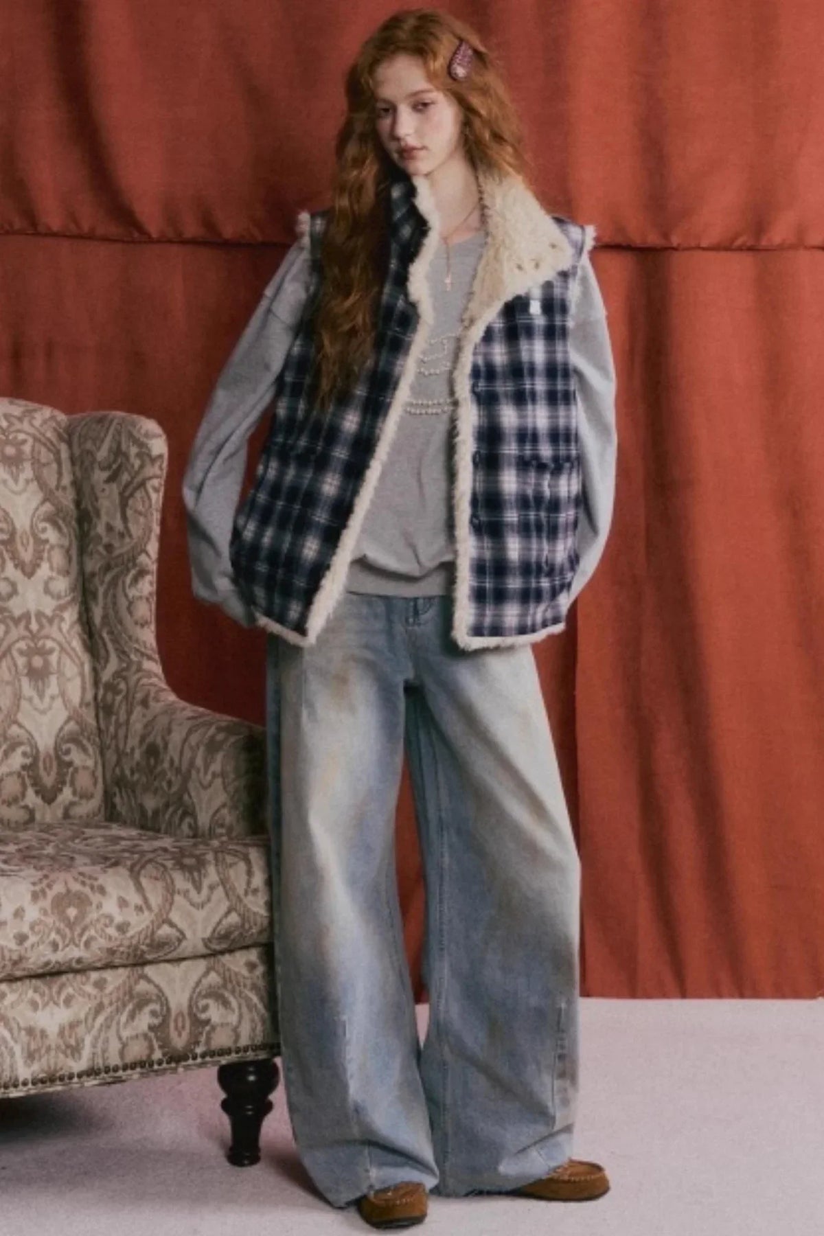 Vintage Washed Denim Pants
