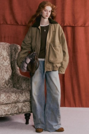 Vintage Washed Denim Pants