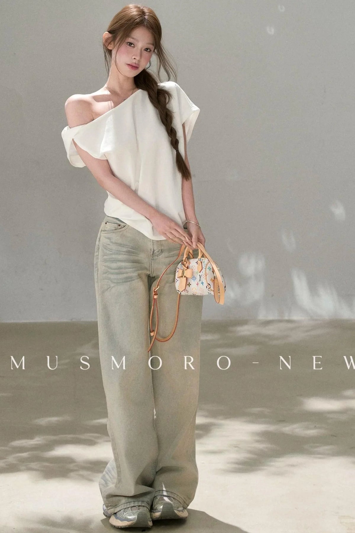 Vintage Washed Wide-Leg Jeans