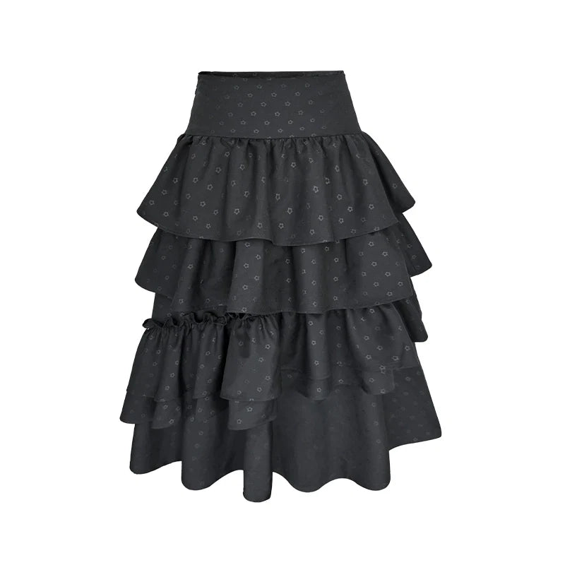 Vintage White Flower Puffy Skirt