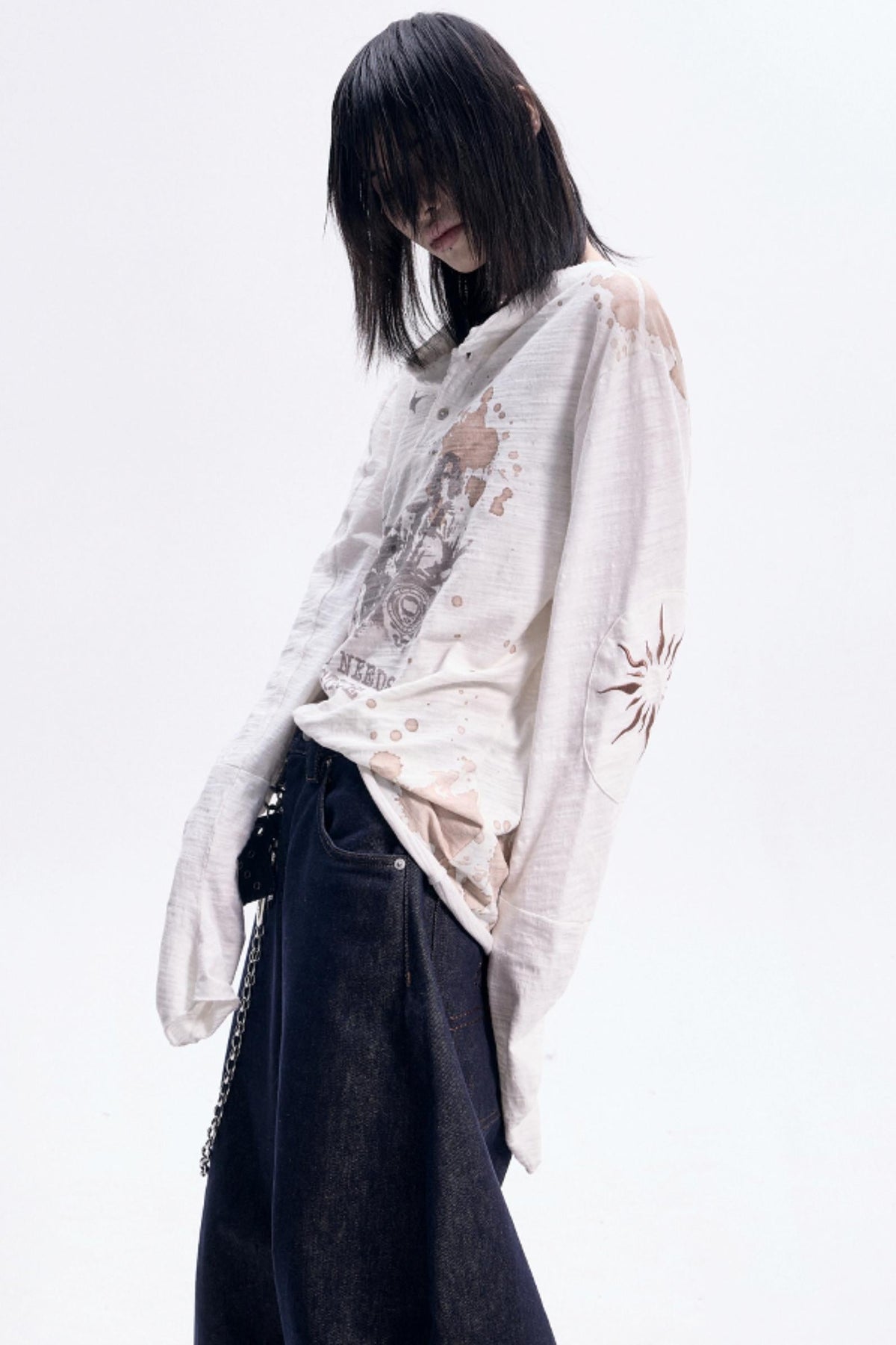 Vintage White Long Sleeve Tee