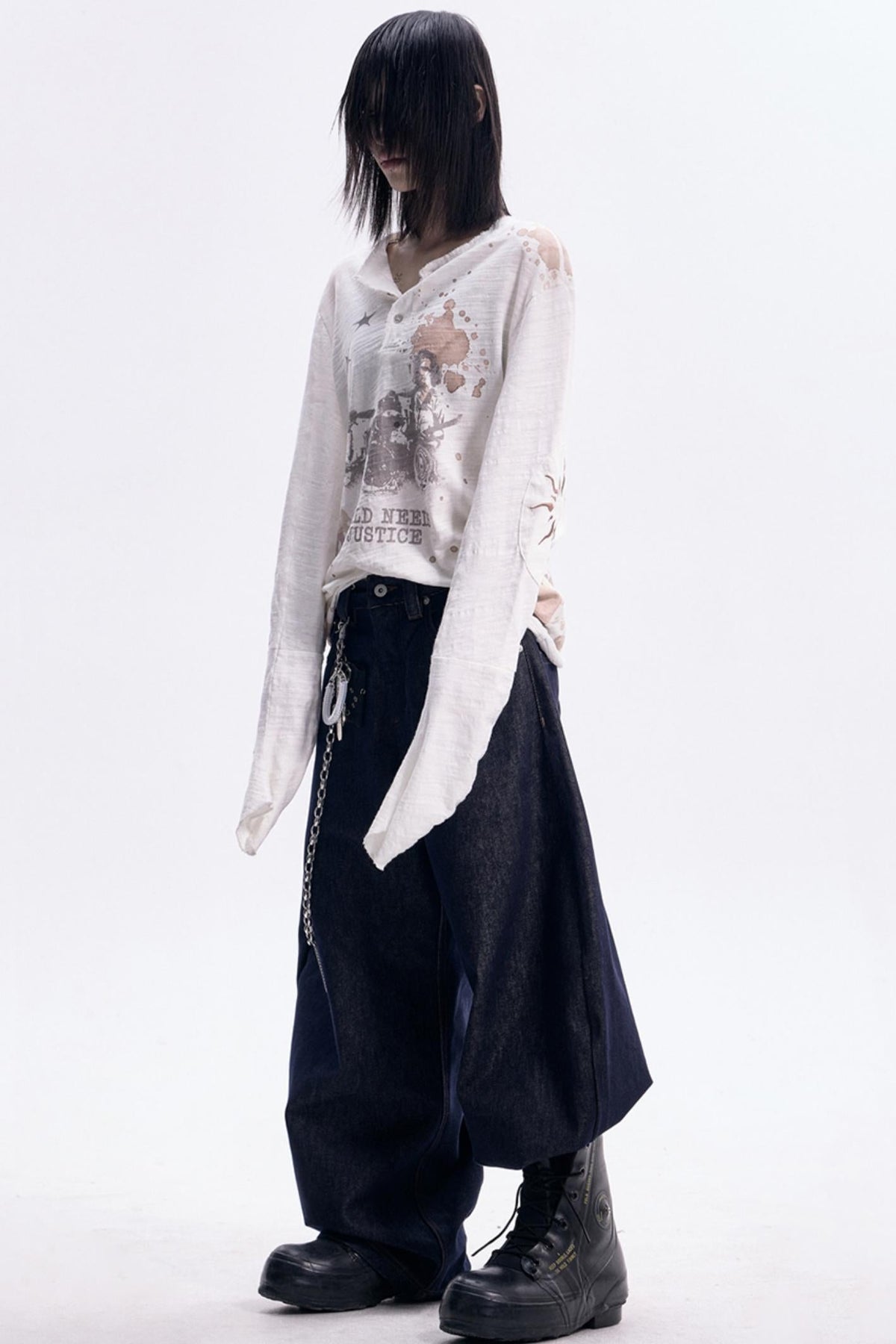 Vintage White Long Sleeve Tee