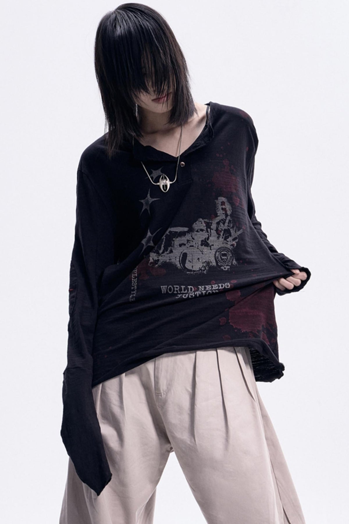 Vintage White Long Sleeve Tee