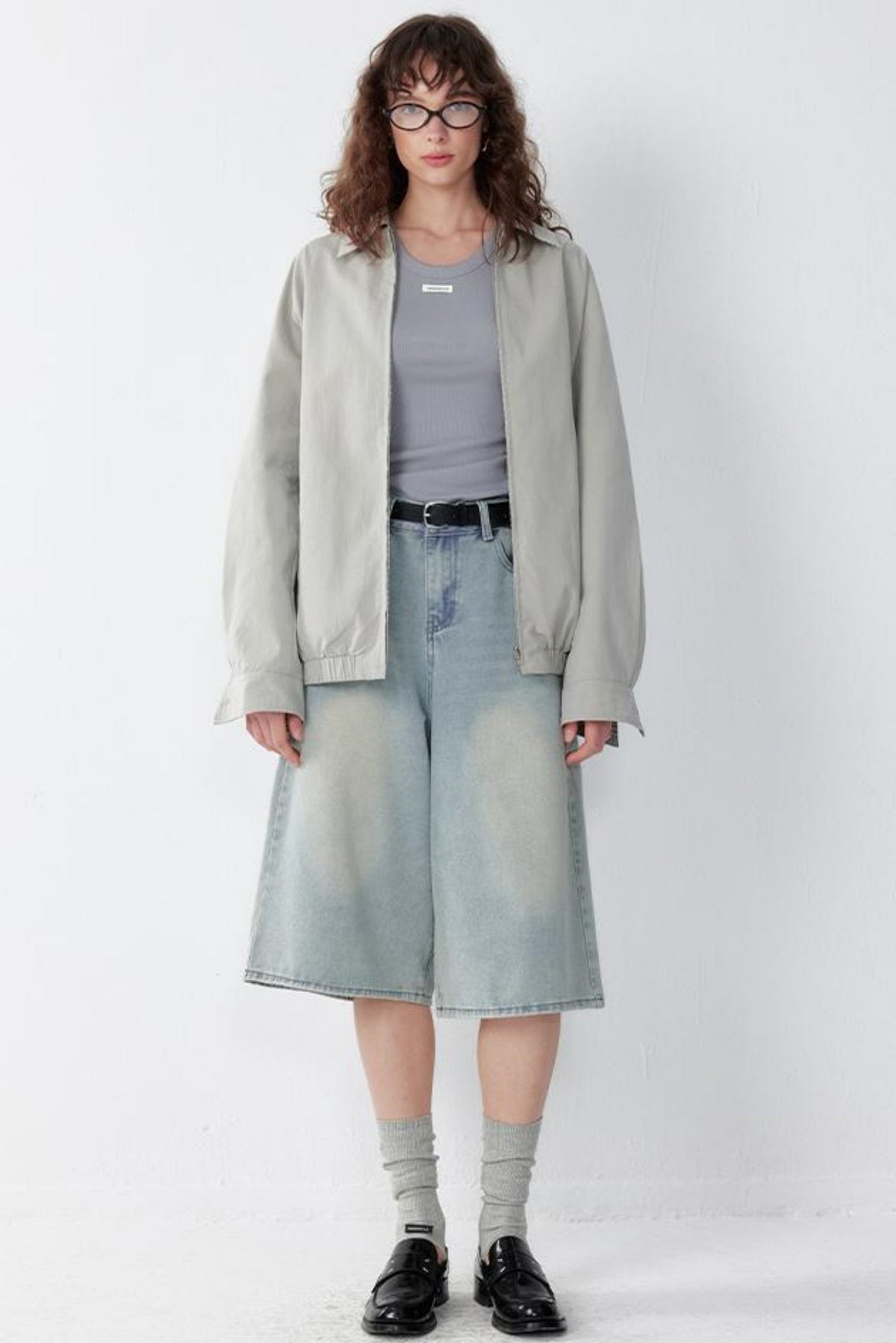 Vintage Wide Leg Denim Pants