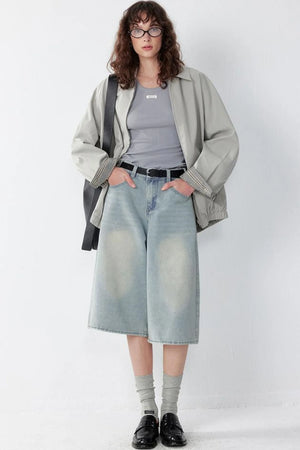Vintage Wide Leg Denim Pants
