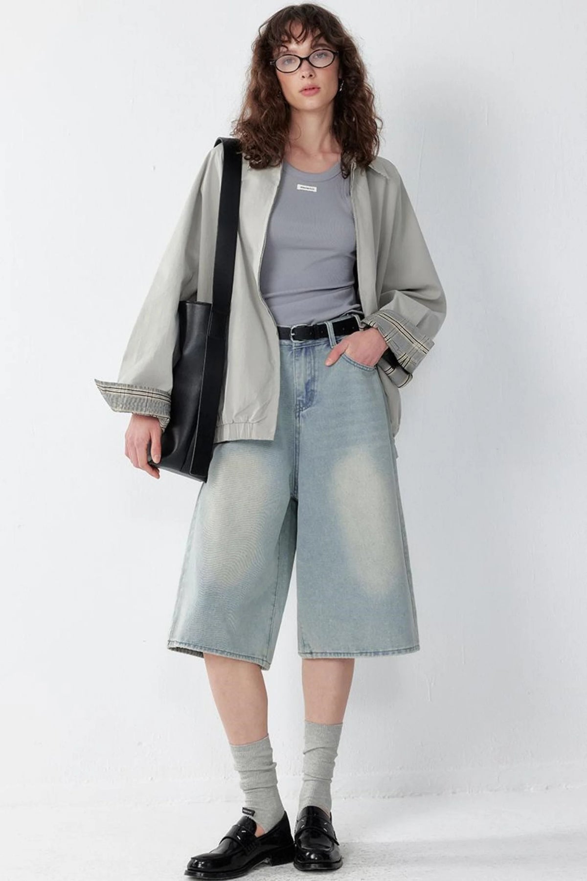 Vintage Wide Leg Denim Pants