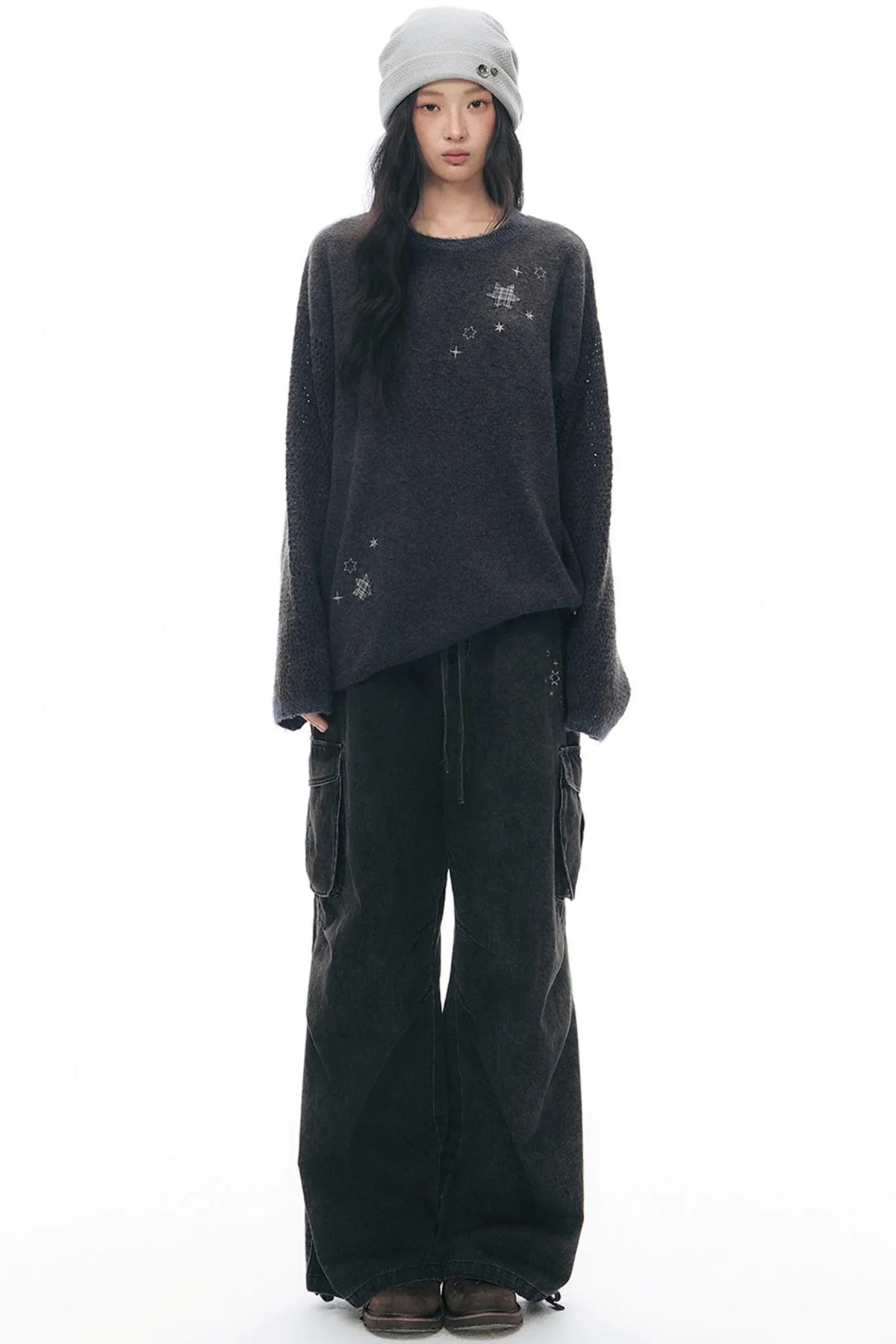 Vintage Wide-Leg Retro Pants