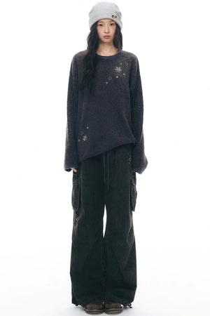 Vintage Wide-Leg Retro Pants