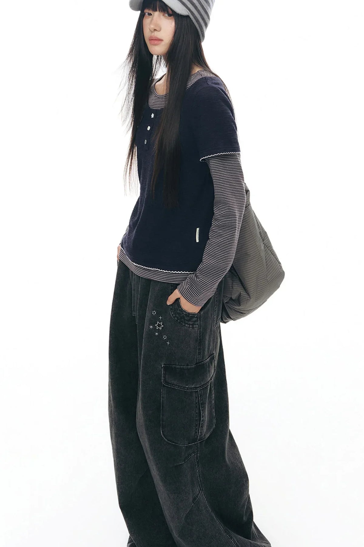 Vintage Wide-Leg Retro Pants