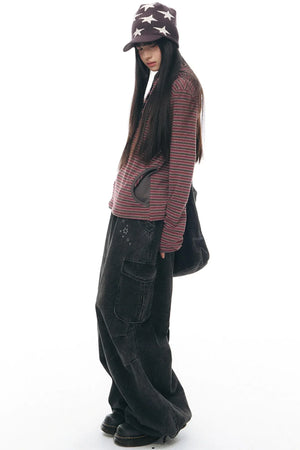 Vintage Wide-Leg Retro Pants