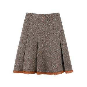 Vintage Wool Herringbone Coat Skirt Set-Up