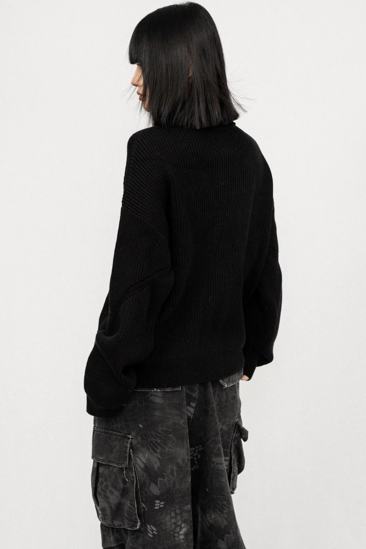 Vintage Zipper Sweater Coat