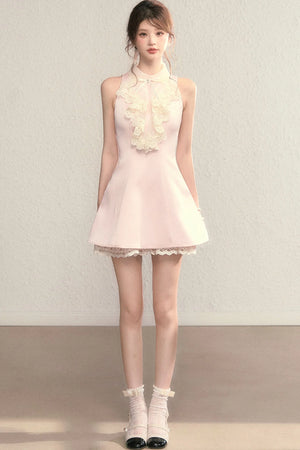 Vivian Retro Lace Collar Dress