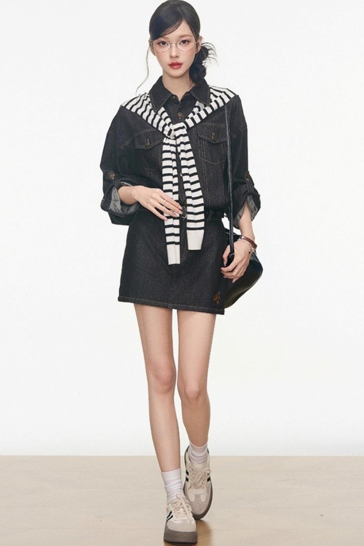 Volume Shoulder Long Shirt Set-Up