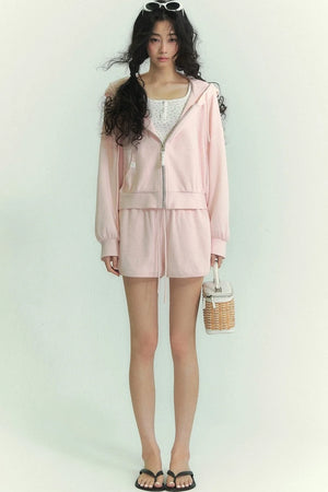 Waffle Hooded Jacket Set-Up