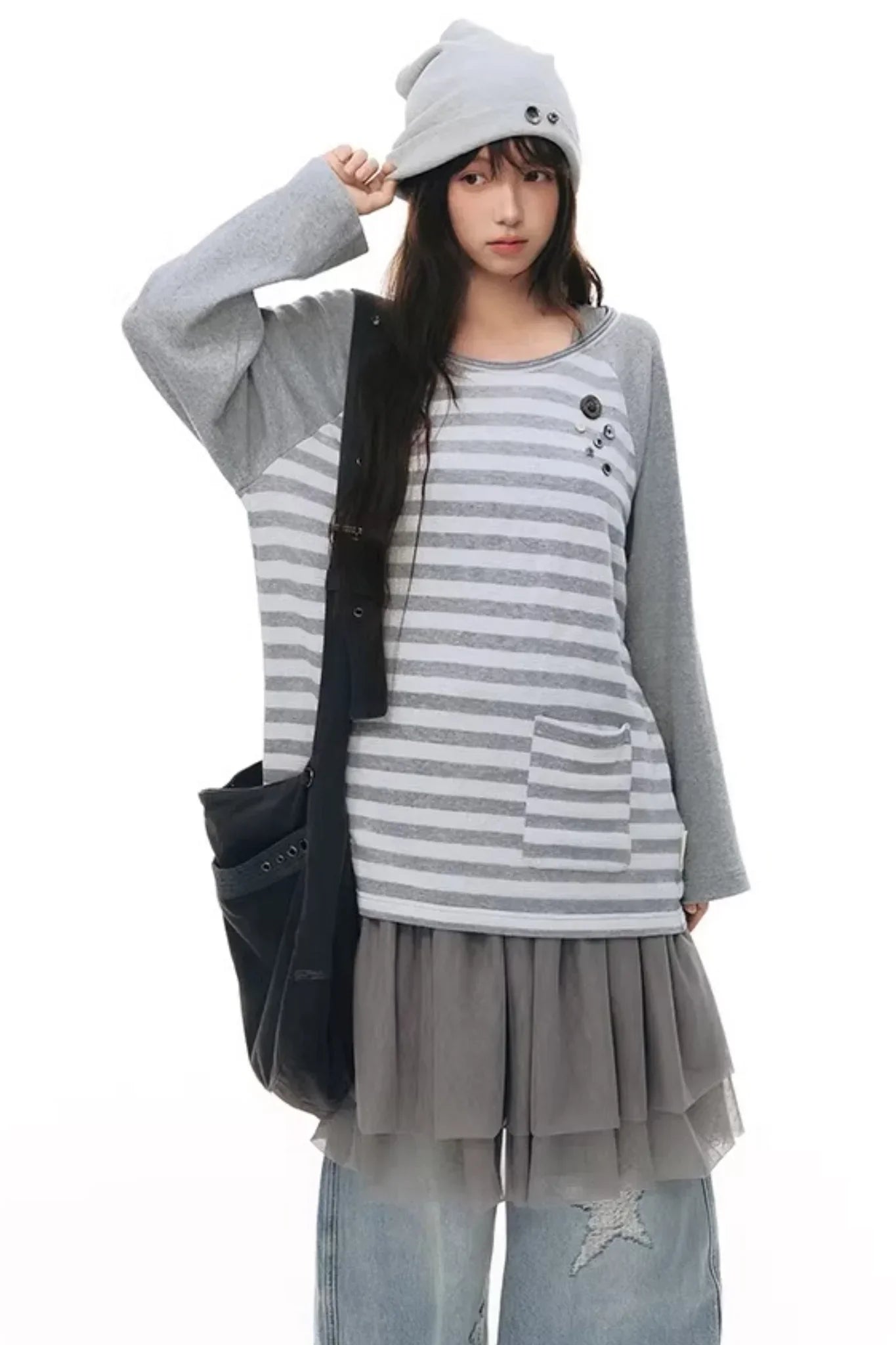 Waffle Knit Button Hat