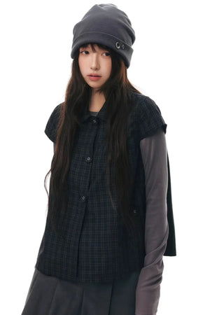 Waffle Knit Button Hat
