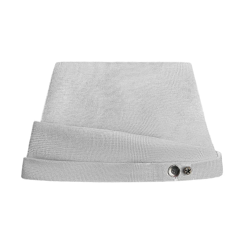 Waffle Knit Button Hat