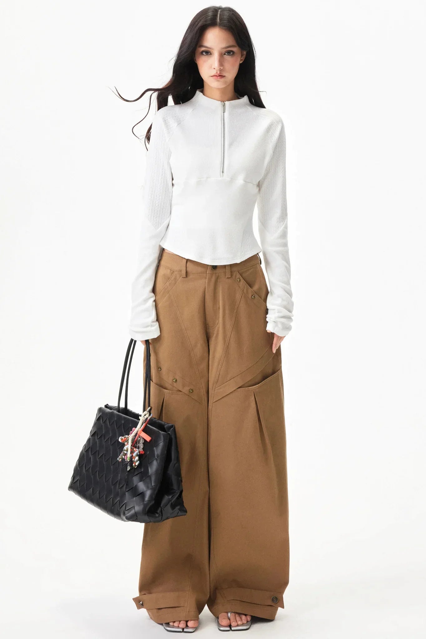 Waffle Patchwork Slim Top