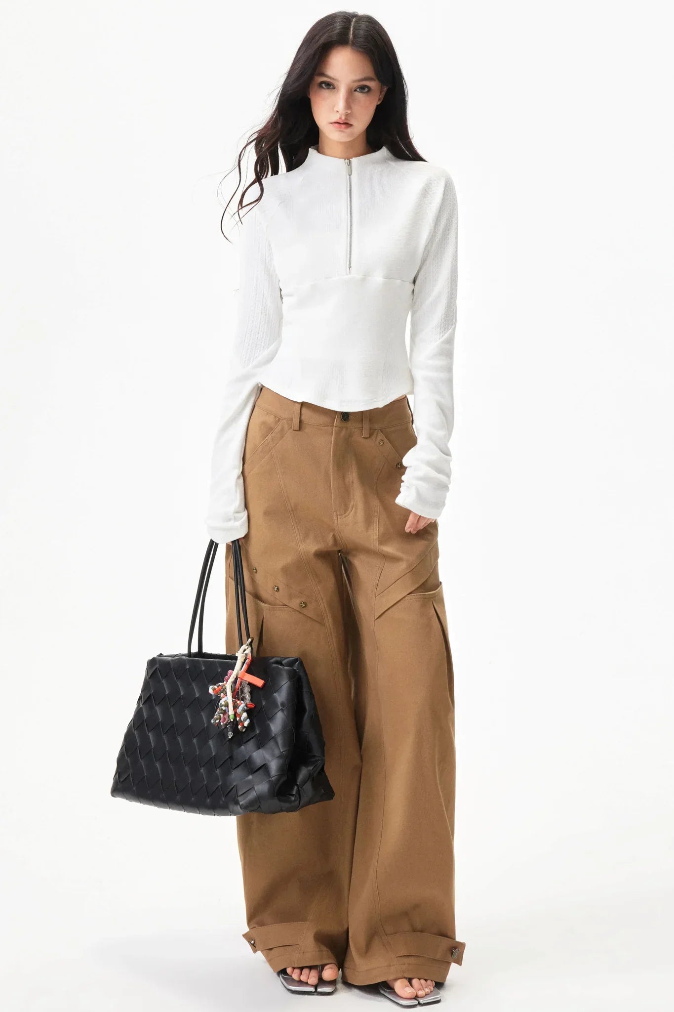 Waffle Patchwork Slim Top