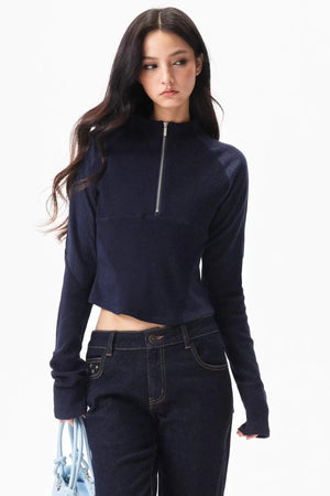 Waffle Patchwork Slim Top