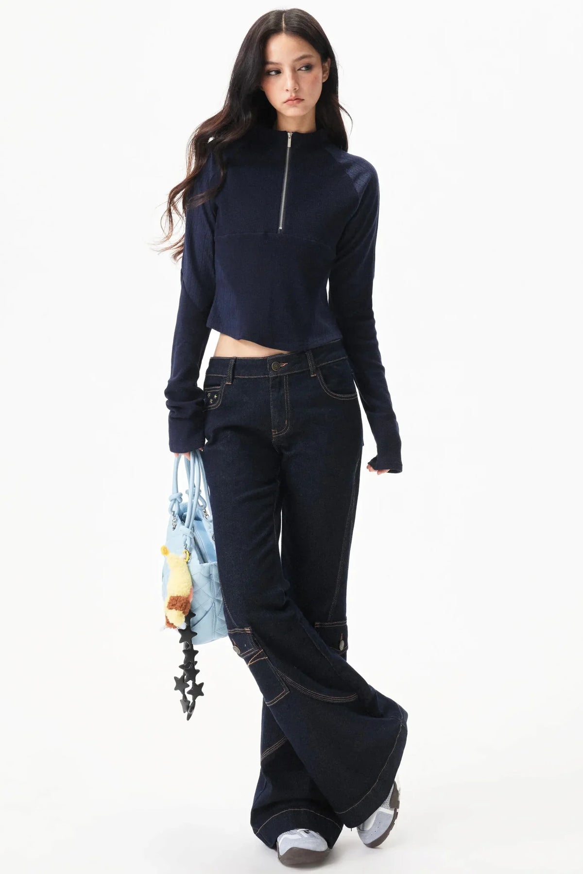 Waffle Patchwork Slim Top