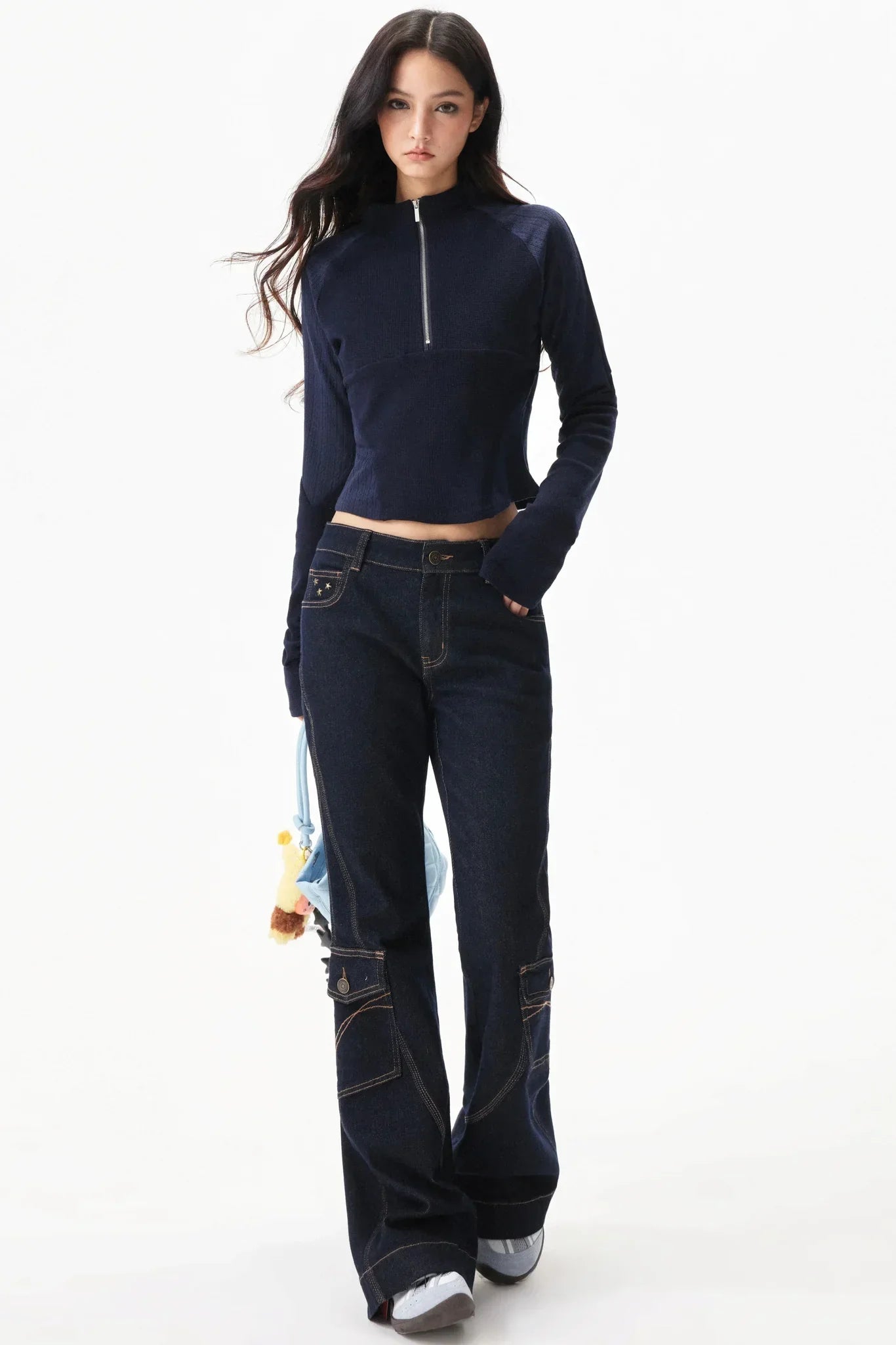 Waffle Patchwork Slim Top