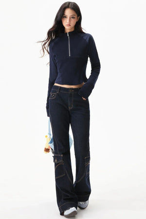Waffle Patchwork Slim Top