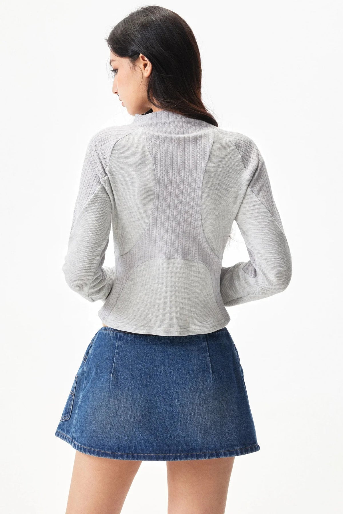 Waffle Patchwork Slim Top