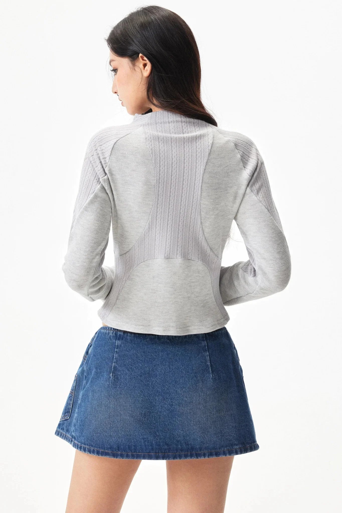 Waffle Patchwork Slim Top