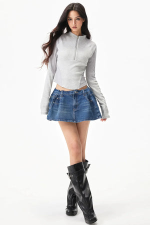 Waffle Patchwork Slim Top