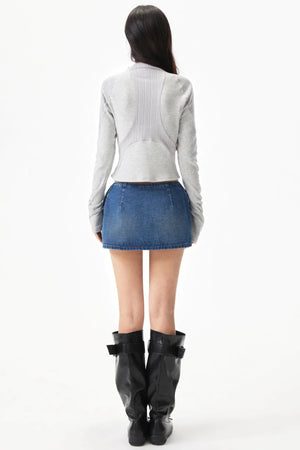 Waffle Patchwork Slim Top