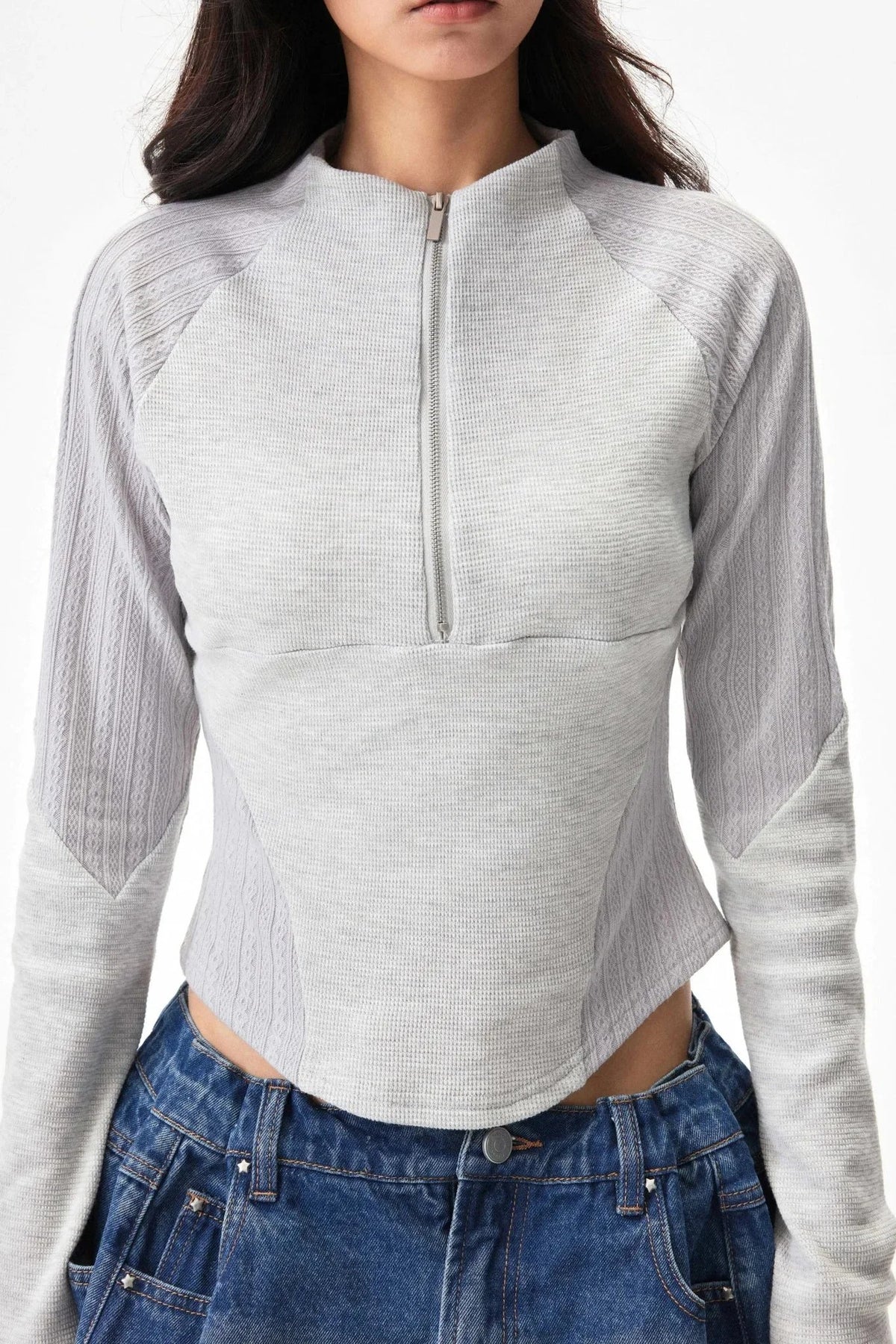 Waffle Patchwork Slim Top