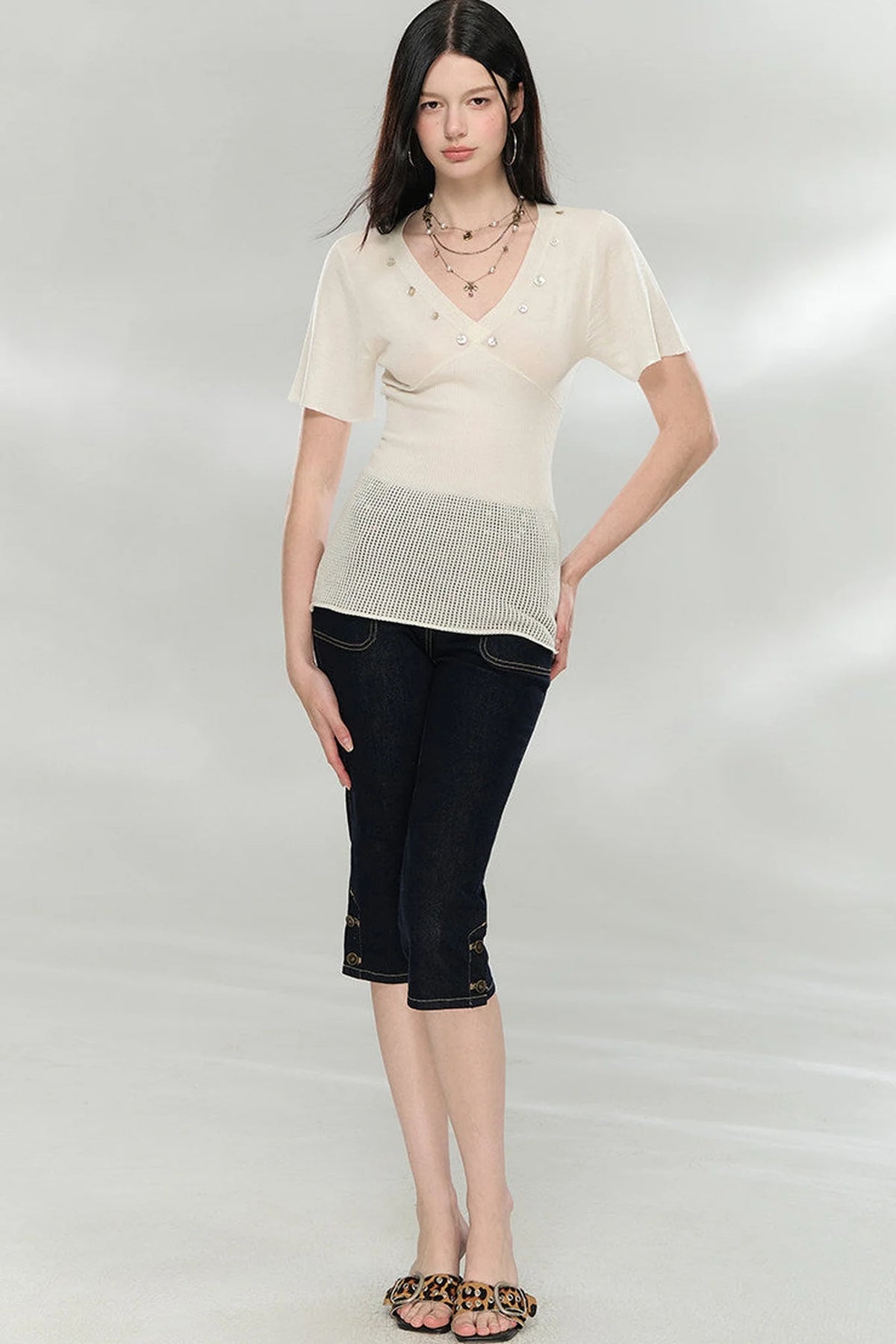 Waist-Cinching Knitted Top