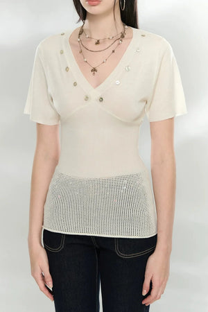 Waist-Cinching Knitted Top