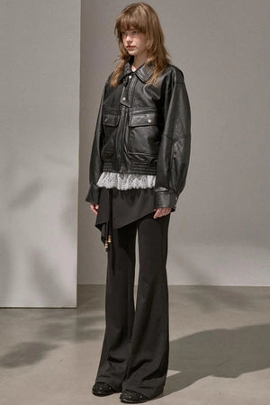Waist Curtain Micro Flared Pants