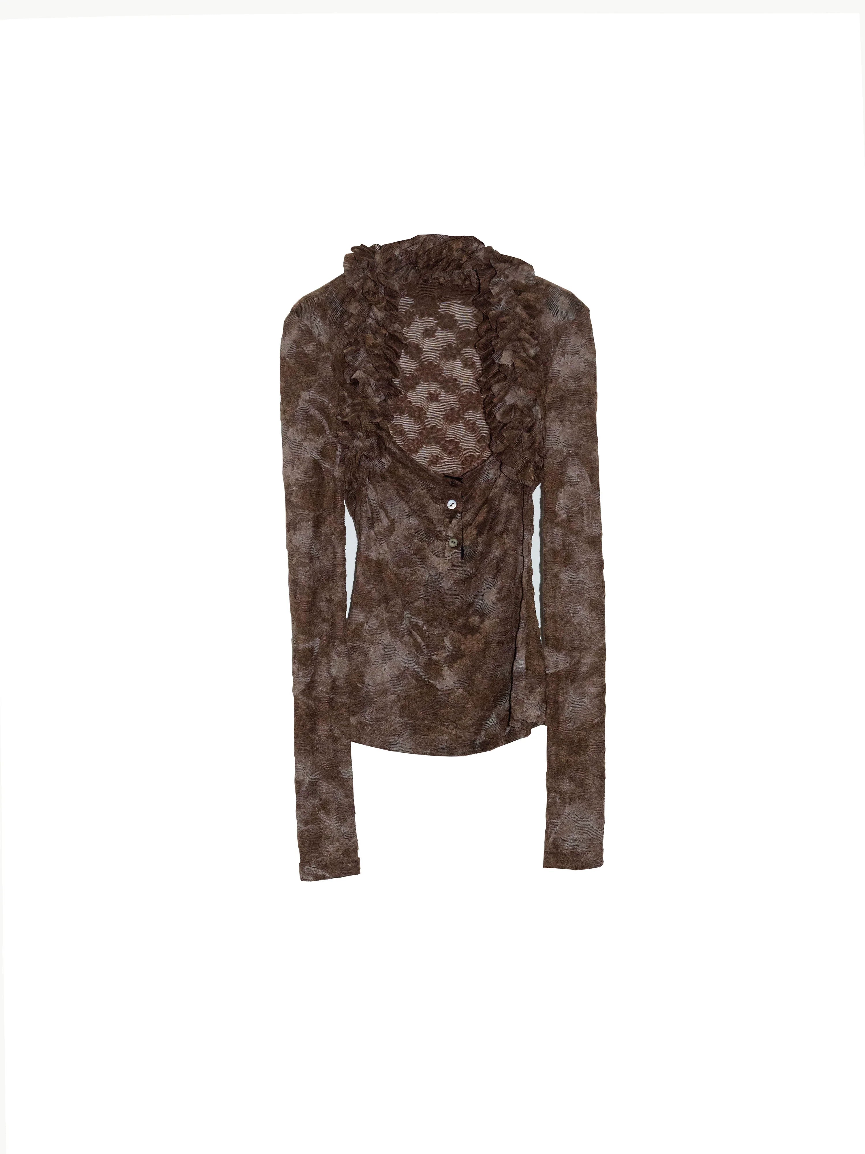 Wandering Lace Ruffle Base Layer Top
