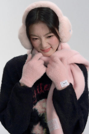 Warm Button Accent Earmuffs