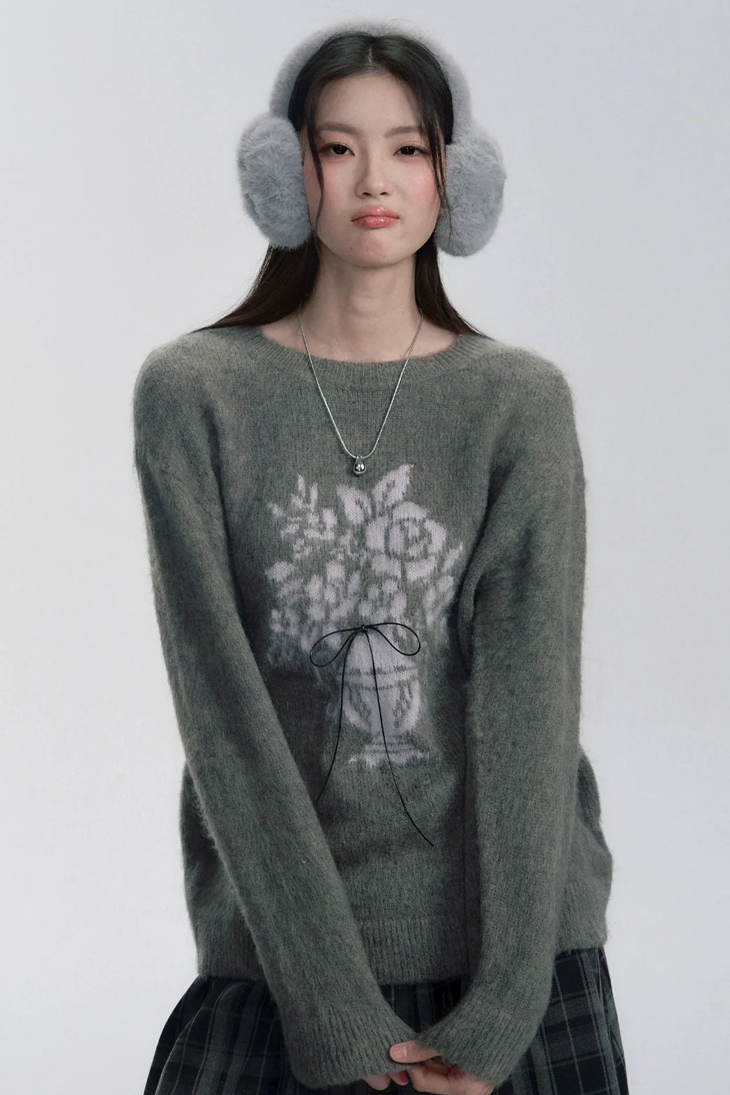 Warm Button Accent Earmuffs