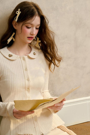 Warm Flower Knit Top