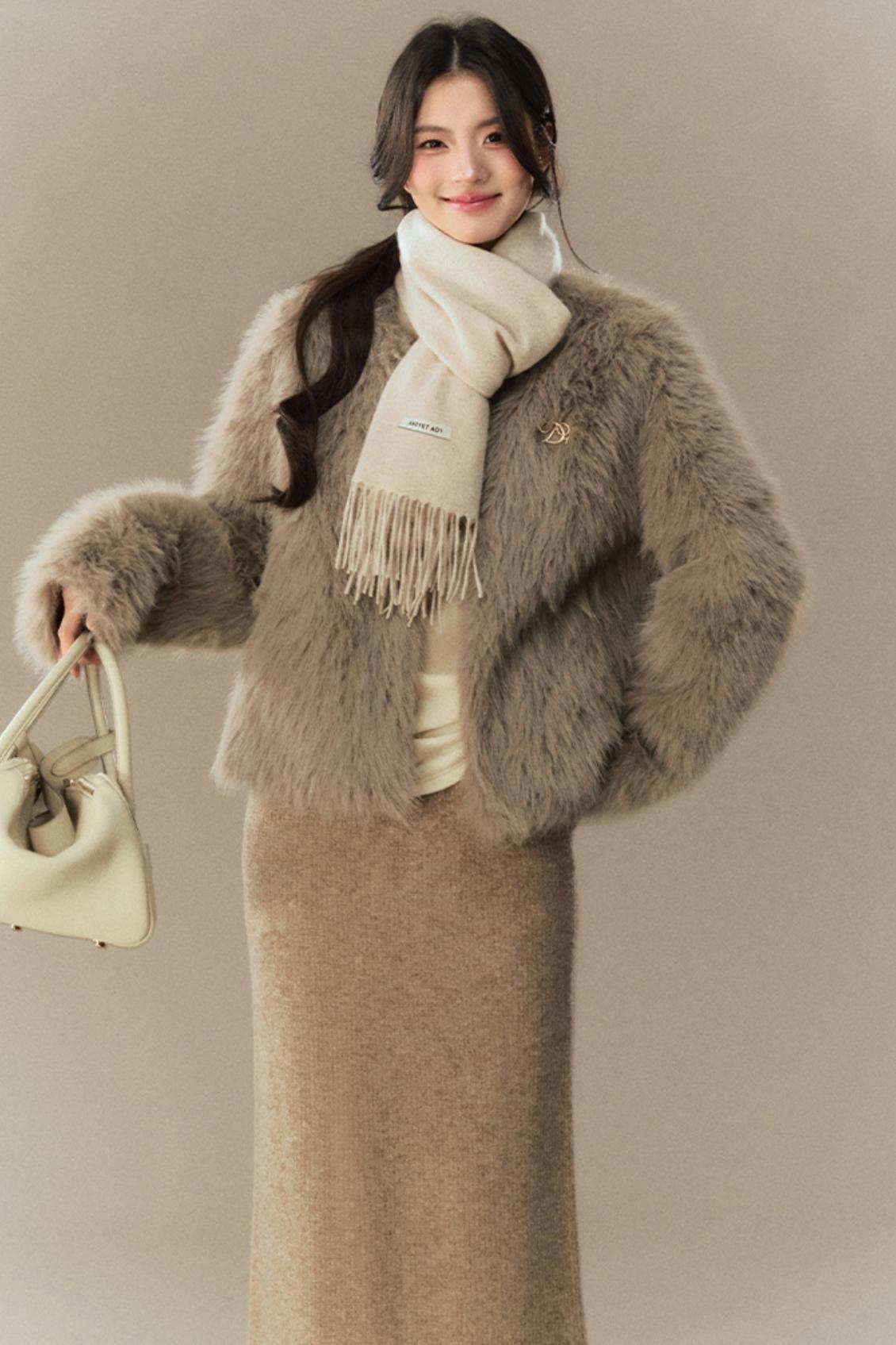 Warm High-Quality Wool Tassel Scarf