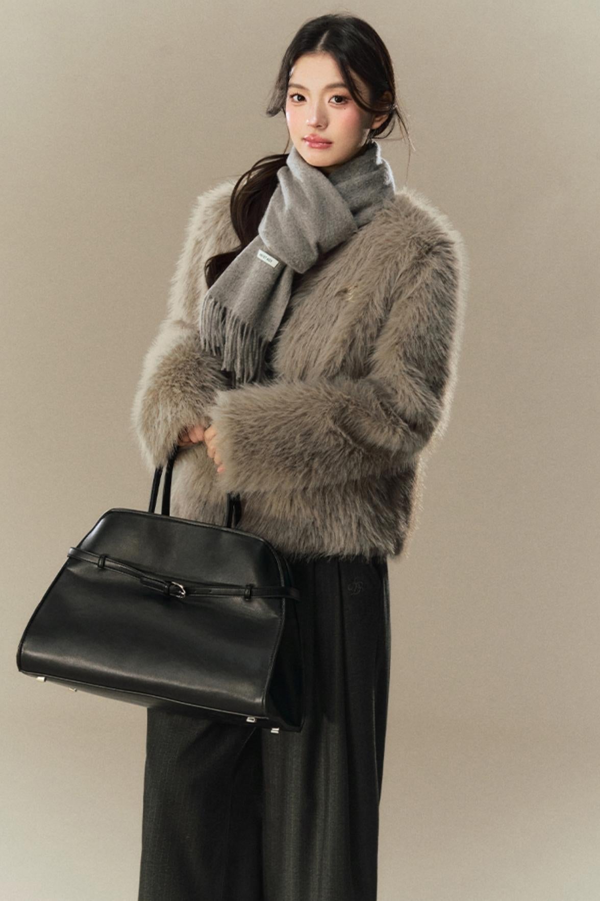 Warm High-Quality Wool Tassel Scarf