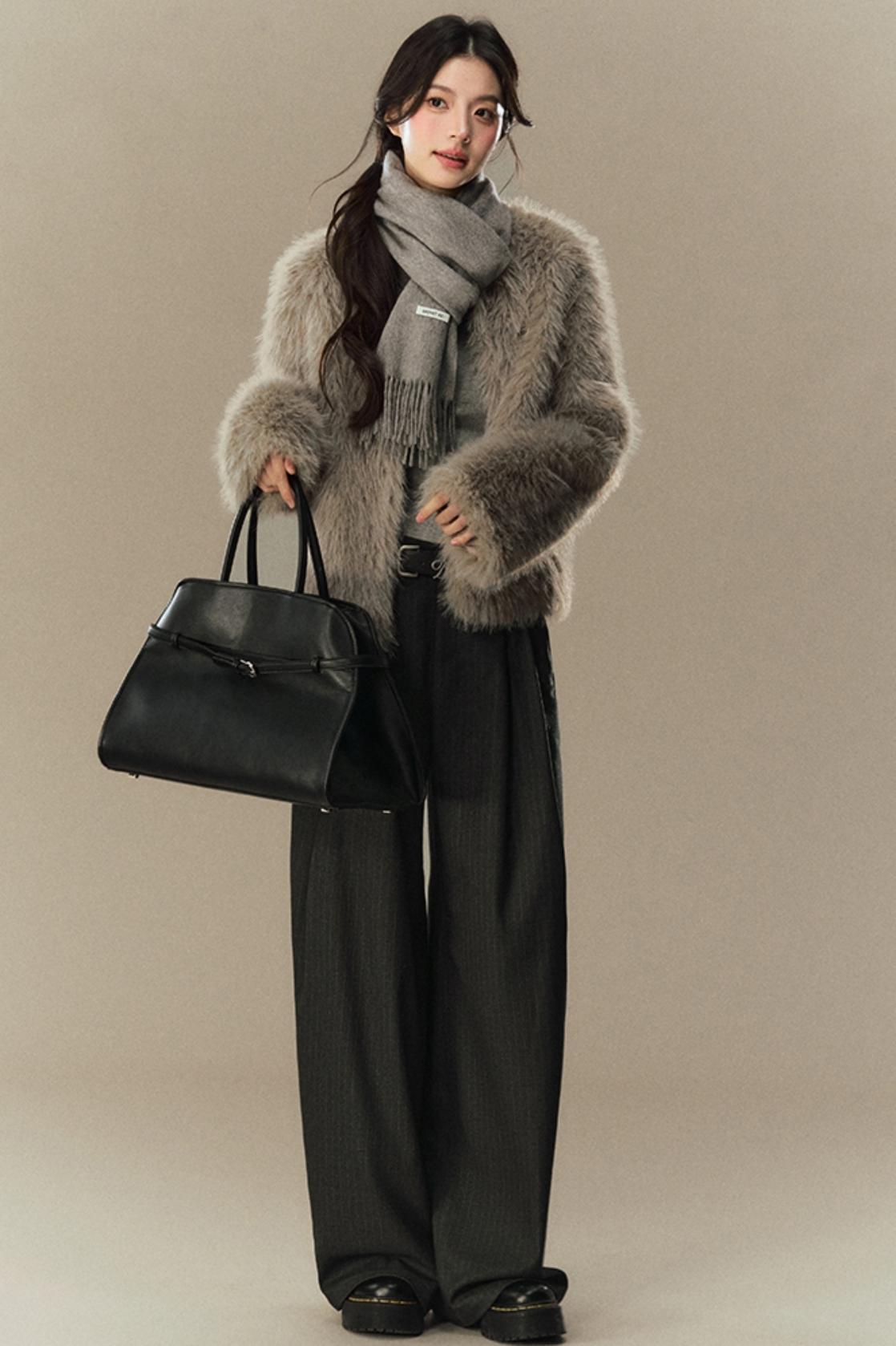 Warm High-Quality Wool Tassel Scarf