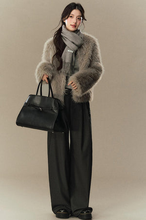 Warm High-Quality Wool Tassel Scarf